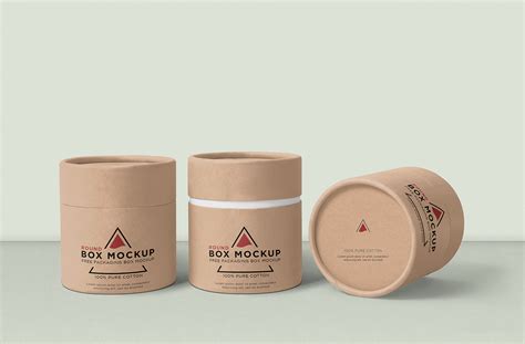 Round Box with Lid Free Mockup — Free Mockup World